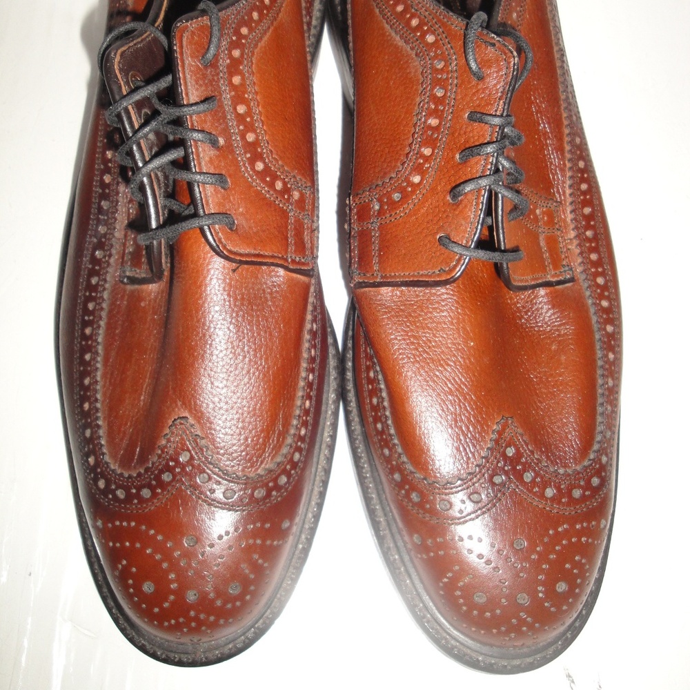 Carleton Collection Brown Leather Wingtip Oxfords